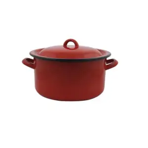 Cratita emailata inalta, 4.25 L, cu capac