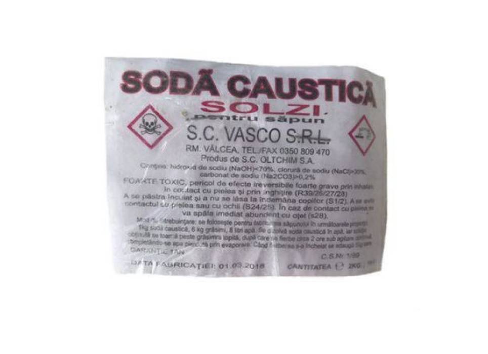 Soda caustica solzi pentru sapun , 1 kg