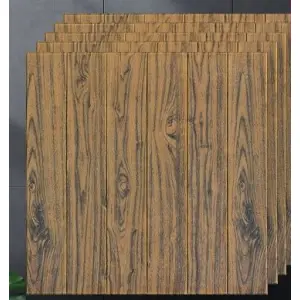 Tapet 3D autoadeziv, 70x70cm, din Rasina, Maro inchis, 10buc/set