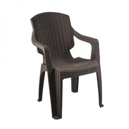 Scaun pentru gradina Ratan INFINITY, Maro, SET 4 Buc