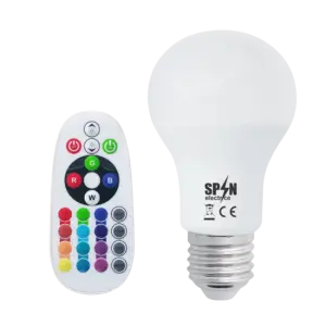 Bec Led E27, 8W=70W, Rgb+6400K, lumina rece, 850Lm + Smart Kit Telecomanda