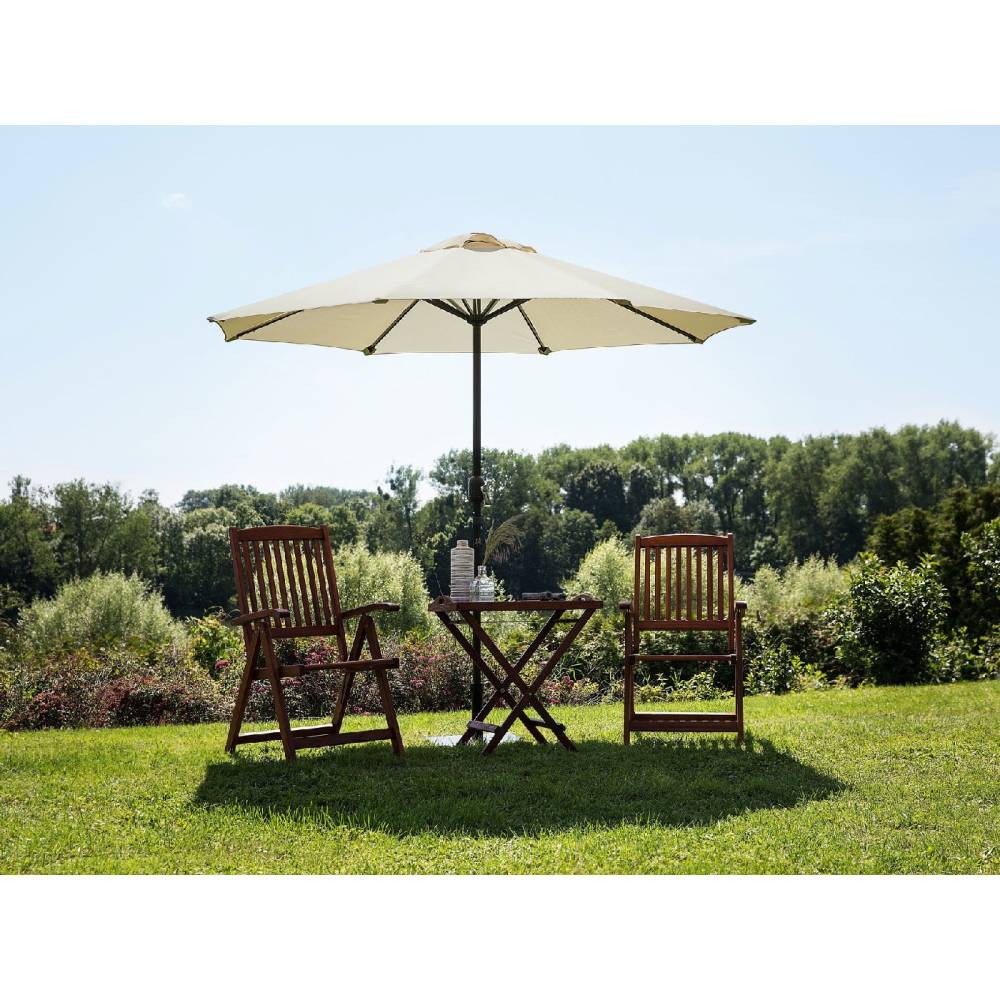 Umbrela rotunda de soare pentru terasa crem 2.7m diametru Umbrela rotunda de soare pentru terasa crem 2.7m diametru