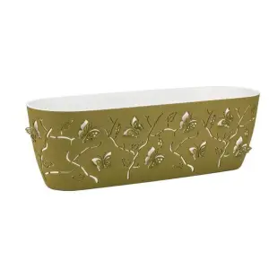 Jardiniera 3D cu Fluturi,Mare Nr 2, Polipropilena, Verde 47x15x15cm