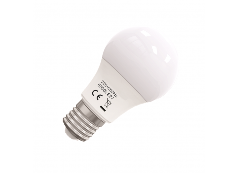 Bec Led Eco E27, model glob A55, 7W, 6400K, lumina rece Bec Led Eco E27, model glob A55, 7W, 6400K, lumina rece
