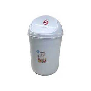 Cos de gunoi cu capac , alb, nr. 4