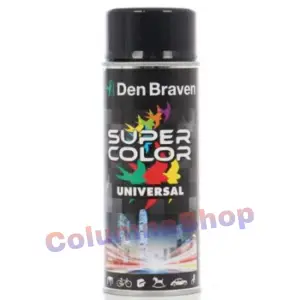 Spray vopsea, Den Braven Super Color, negru intens lucios , interior / exterior, 400 ml