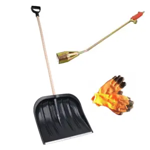 Lopata de zapada cu coada + Arzator porc pe gaz + Manusi Vatuite