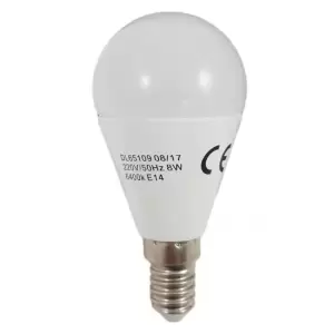 Bec Led Sferic E14, model G45, 8W=60W, 2700K, lumina calda