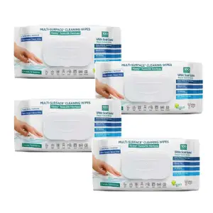 Set 3 pachete servetele umede multisuprafete cu Bicarbonat si otet + 1 gratis