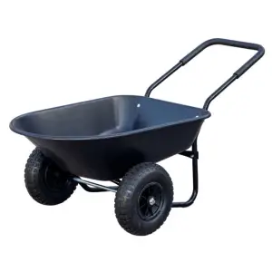 Roaba cu doua roti cuva si cuva din plastic, 85L