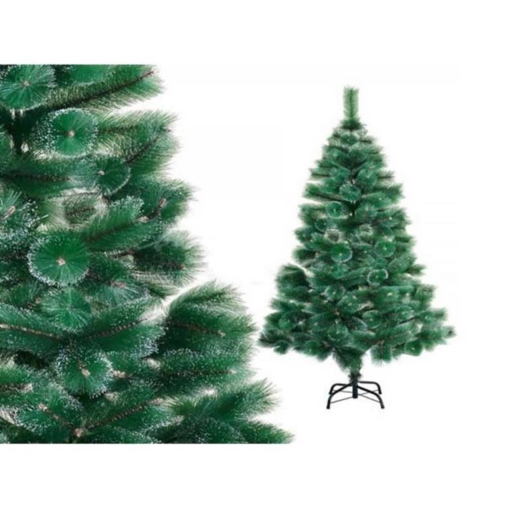 Brad artificial de Craciun, 1.8M, model pin verde cu spice albe Brad artificial de Craciun, 1.8M, model pin verde cu spice albe