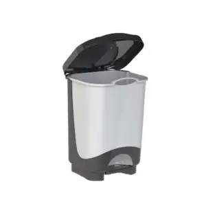 Cos gunoi gri cu negru Sterk 6 L