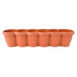 Jardiniera din plastic maro 60 cm, Bella