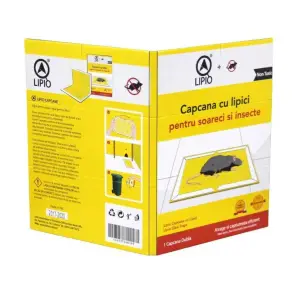 Capcana cu lipici Lipio pentru soareci si insecte, pe carton