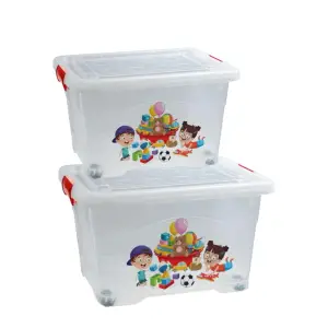 Cutie depozitare cu roti 35L si Cutie depozitare cu roti 50L