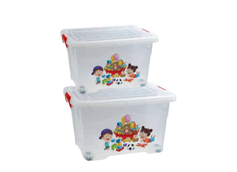 Cutie depozitare cu roti 50L si Cutie depozitare cu roti 75L