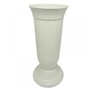 Vaza funerara 30 cm, plastic alb 