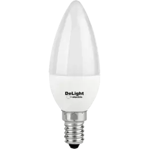 Bec Led Lumanare E14, model C37, 6W=50W, 2700K, lumina calda