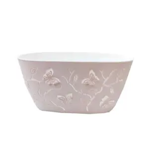 Jardiniera 3D cu Fluturi, Mica Nr 1, Polipropilena, Roz 29x15x15cm