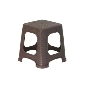 Taburet tip ratan mic, maro 33 cm inaltime