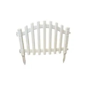 Gard decorativ din plastic pentru flori Alb, 56x40x2.5cm