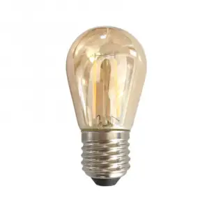 Bec LED Filament Amber E27 lumina calda 1W/100LM/2500K ST45
