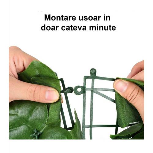 Gard artificial cu frunze 100x300cm Verde