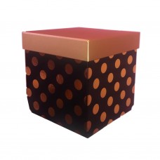 Cutii carton cu buline ,Set 3 cutii negre