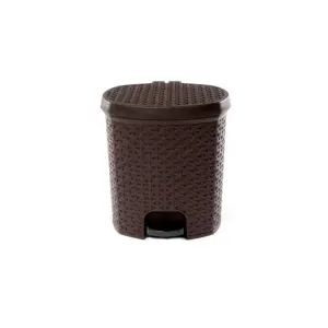 Cos de gunoi maro cu pedala 5 L