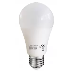 Bec Led E27, model glob A60, 15W=120W, 2700K, lumina calda, ore functionare 15.000