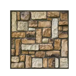 Tapet 3D autoadeziv, 30x30cm PVC, imitatie piatra, Maro 10buc/set