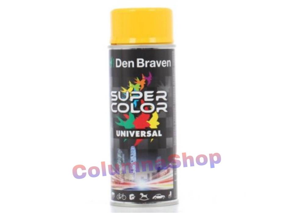 Spray vopsea, Den Braven Super Color, galben, interior / exterior, 400 ml