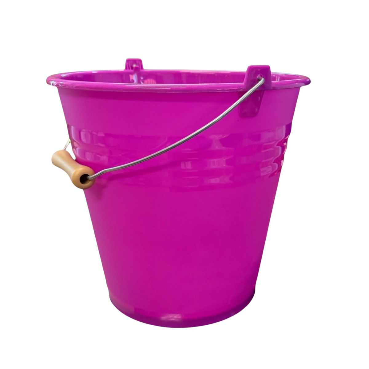 rustic shelves Galeata plastic (uz casnic) 10 litri, maner metal, roz