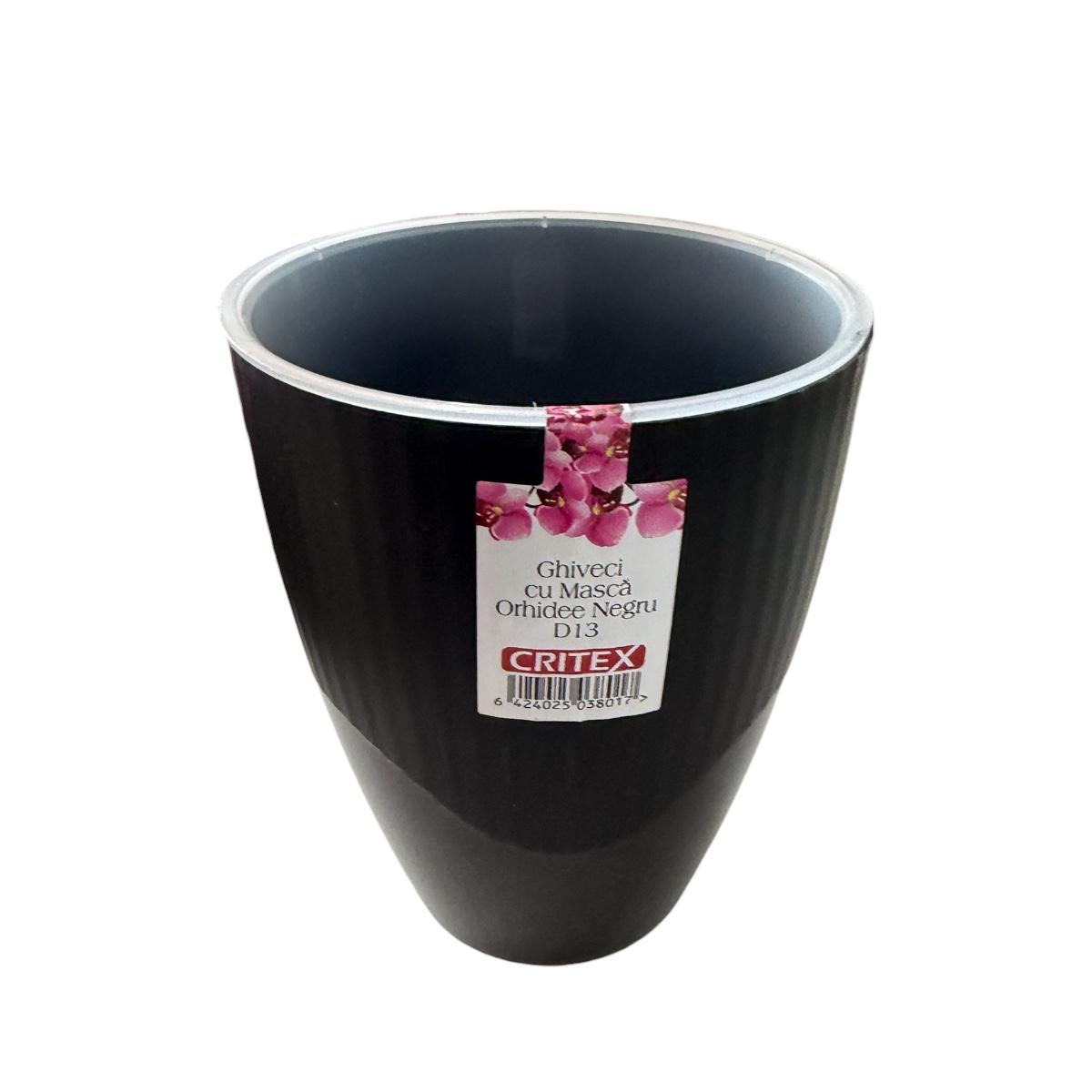 îngrijire lămâi în ghiveci Ghiveci orhidee (masca din plastic), negru, D13